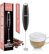 PACAHO Powerful Milk Frother with Double Whisk, Handheld Electric Foam Maker, Hand Mixer Wand, Po...