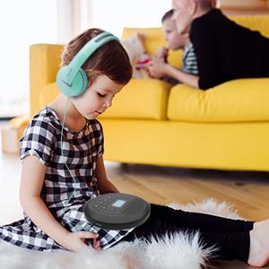 cd player with earphones