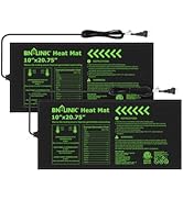 BN-LINK Durable Seedling Heat Mat for Seed Starting 10" x 20.75", 2 Pack Waterproof Warming Mat P...