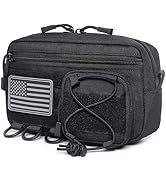 Tactical Molle Horizontal Admin Pouch with Front Drawstring Pocket EMT Pouch EDC Utility Orgaznie...