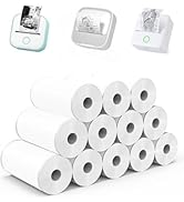12 Rolls Mini Thermal Printer Sticker Paper Self-Adhesive, Notebuddy Mini Printer Sticker Maker P...
