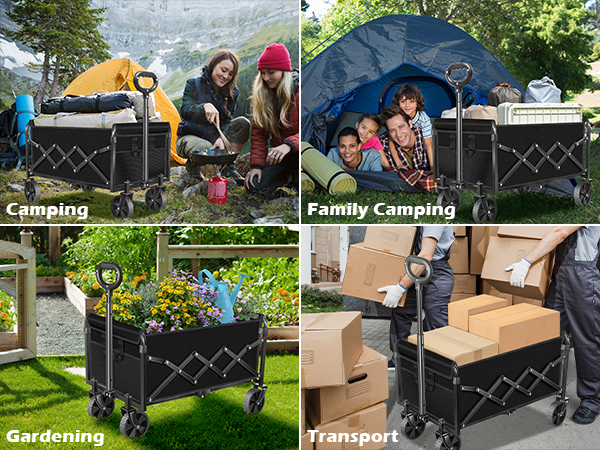 Collapsible Wagons Carts Foldable Wagon, Foldable Wagon Cart with Wheels, Folding Wagon, 2025 new