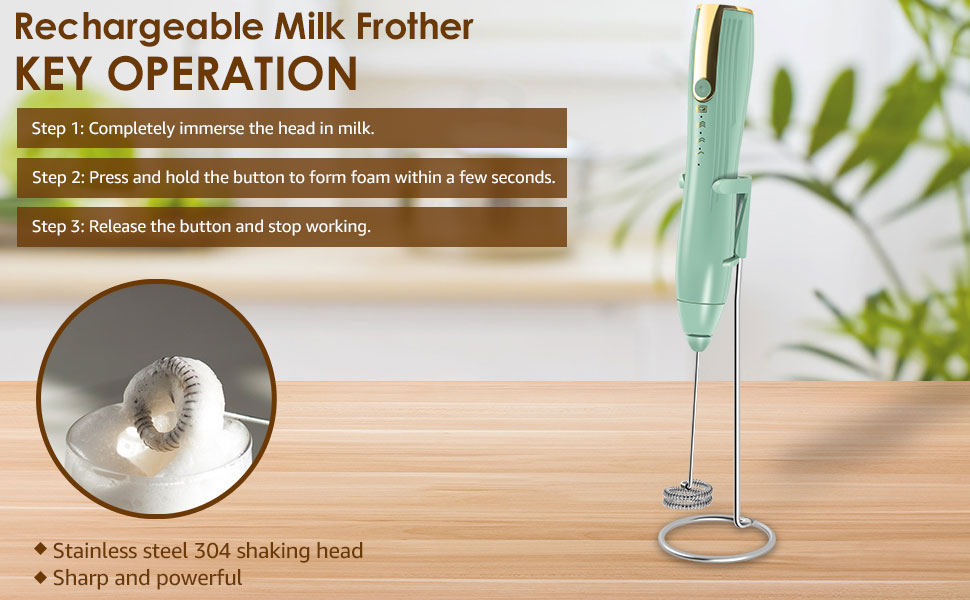 Milk Frother, Whisk Drink Mixer,