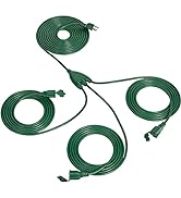 Suraielec Outdoor Extension Cord with Multiple Outlets, (15+10+10+10) 45FT Total, 25FT End to End...