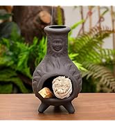 MOUGIGI Handmade Palo Santo Holder &amp; Incense Cone Burner-Elegant Sage Smudging Accessory with Cap...