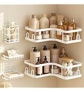 Veken Corner Shower Caddy 5-Pack, Advanced Rustproof Design, No Drilling Adhesive Shelves, Rack w...