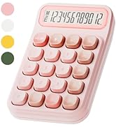 M&amp;G Desk Calculator with Mechanical Buttons, 12 Digit Large LCD Display, Big Button Calculator fo...