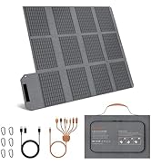 MHPOWOS 120W Foldable Solar Panel, 23% High-Efficiency Portable Charger with USB-C/2xUSB-A/DC Out...