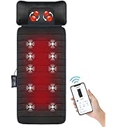 COMFIER Full Body Massage Mat with Heat &amp; Vibration - 10 Motors, App Control, Movable Shiatsu Nec...