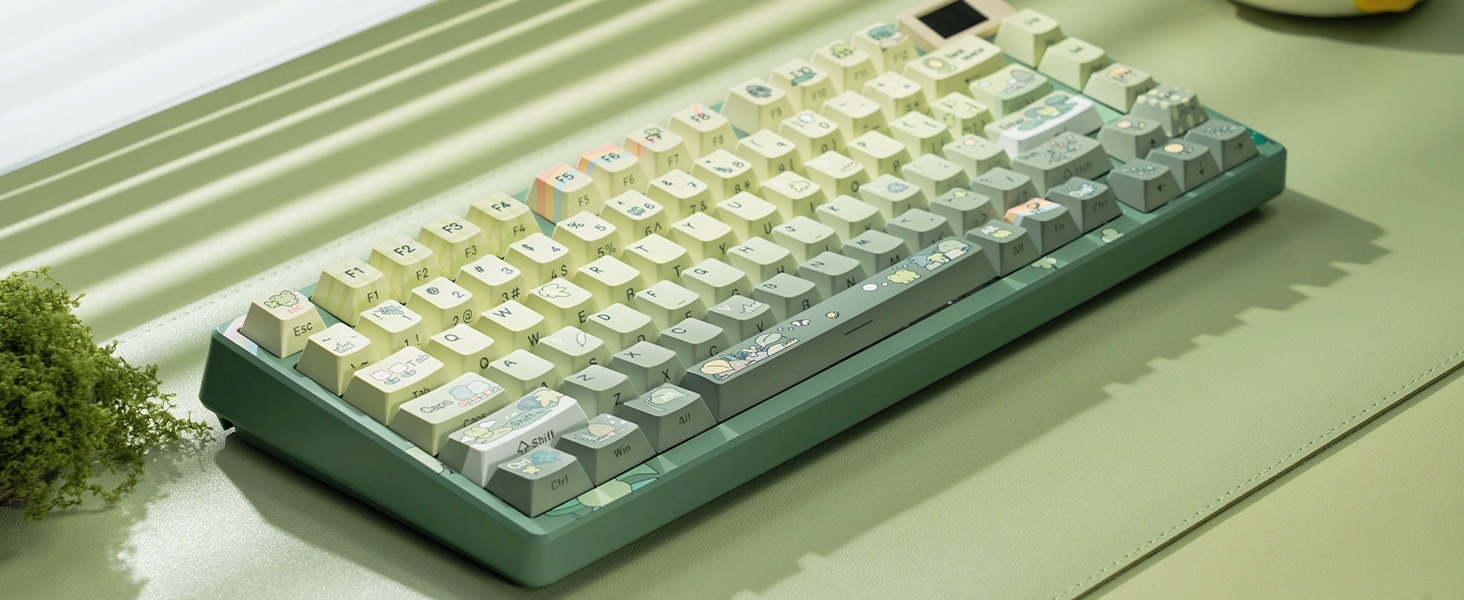75% Percent Keyboard with Color Multimedia Display Mechanical Gaming Keyboard Cute Hot Swappable