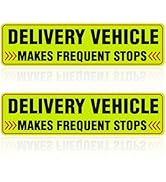 2PCS Delivery Driver Magnet for Car,Reflective Frequent Stops Car Magnet for Clear Identification...