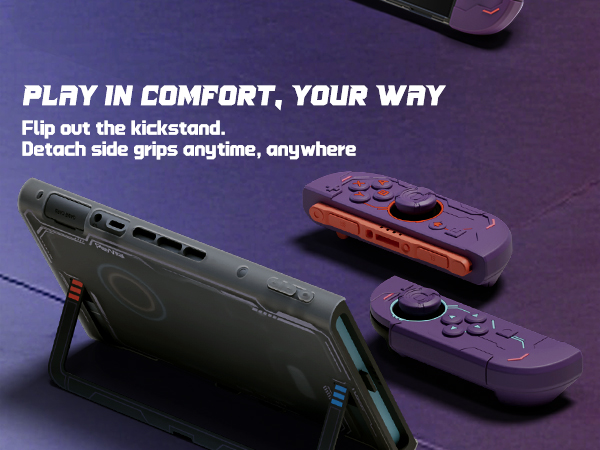 PlayVital Protective Case for Nintendo Switch 2, Stellar Mecha Ergonomic Cover