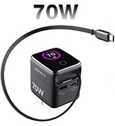 WOTOBEUS retractable usb c charger 70W