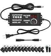 Arkare AC Adapter 120W Universal Power Supply Adapter AC 100-240V to DC 4~24V Adjustable Variable...