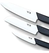 Vos Ceramic Knives with Covers - 3-Piece Knife Set - 6