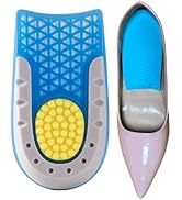 Height Increase Insoles for Men - 0.6/1/1.4 Inch Shoe Lifts | Silicone Heel Boosters for Plantar ...