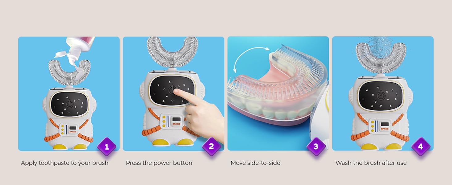 U-SHAPE kids automatic toothbrush for kids