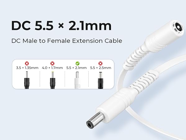 DC 5.5 × 2.1mm