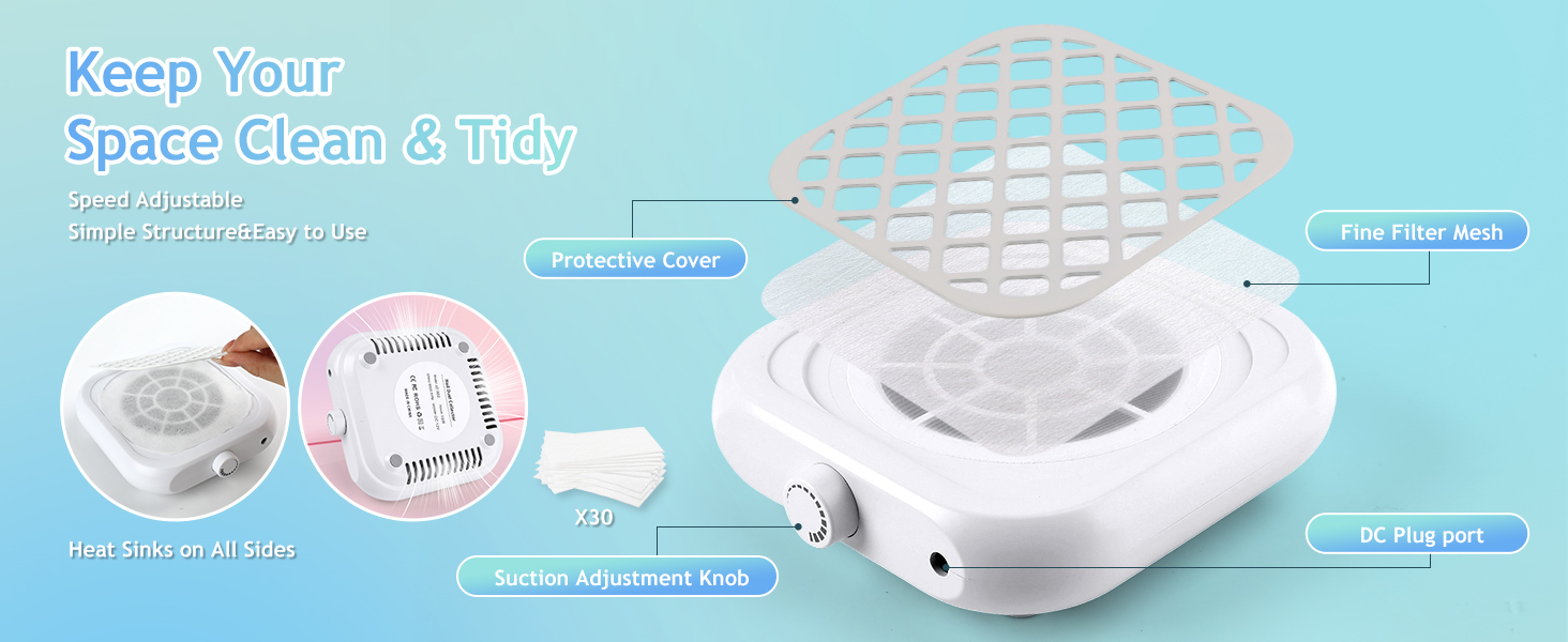 Mini Nail Dust Collector,