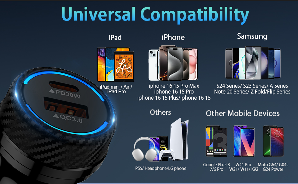 s24 a15 a14samsung galaxy car charger samsung car charger 2 port car cigarette lighter usb charger