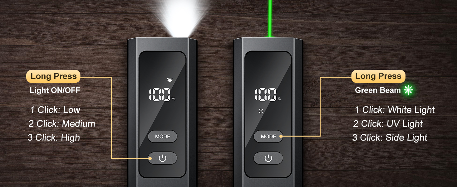 flashlight with green beam