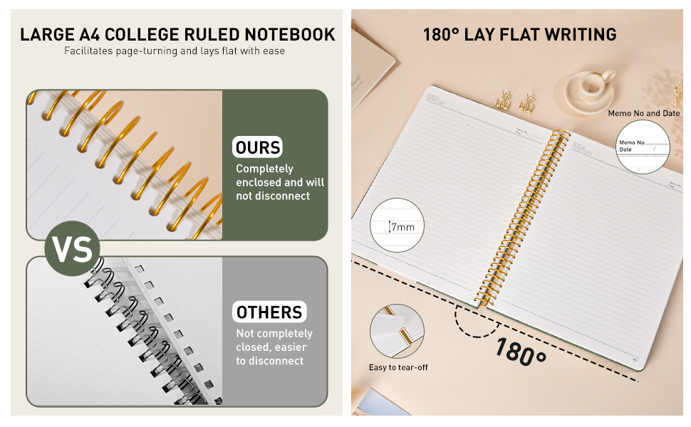 hardcover spiral bound notebook