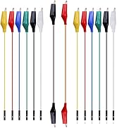 Alligator Clip Test Leads Jumpers - Gator to Male and Female and Gator Jumper Wires Test Lead 14p...