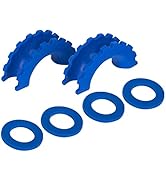 BUNKER INDUST D Ring/Shackle Isolator Kit,1 Pair Blue D-Ring Isolator and 4 Pcs Washers Dring Cov...