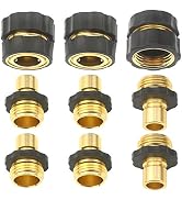 Set of 9 Aluminum Garden Hose Quick Connector - Water Hoses Quik Connect Release