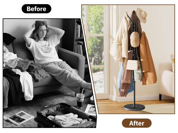 Black Coat Rack Freestanding