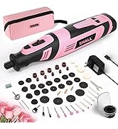SHALL 8V Cordless Rotary Tool Kit, Pink Lightweight 2.5 Ah Battery Rechargeable Rotary Tool w/ 12...