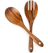 Wooden Spoons and Forks for Cooking, Wooden Spoon and Wooden Fork Utensils for Cooking, Wooden Ki...