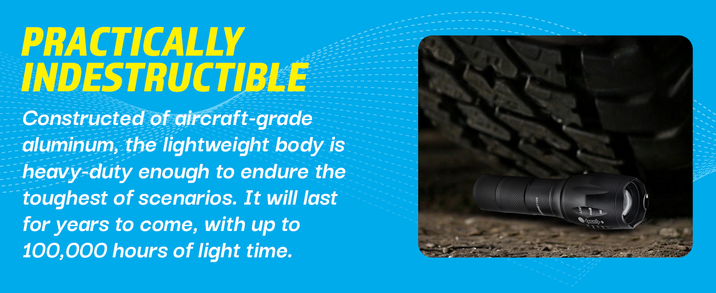 Flashlight pack rechargeable flashlight tactical flashlight bright flashlight