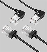 Close-up of black ethernet cables with RJ45 connectors, showing multiple identical network cables with black and white components.