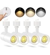 VANoopee 3-Color 10W H Track Lighting Heads Dimmable LED Track Light Heads Bright Rail Ceiling Sp...