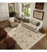 Machine Washable Rug for Living Room: 5x7 Area Rugs Boho Vintage Rug Stain Resistant Non Slip Low...