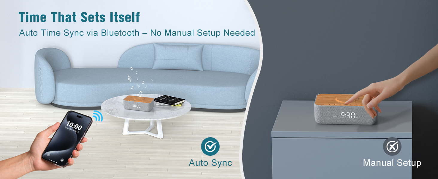 6 wake up sounds with 30 levels volume