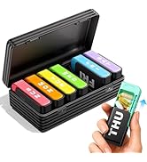 Daviky Weekly Pill Organizer 1 Time a Day, Travel Drawer-Style Pill Box for Daily Medication, 7-D...