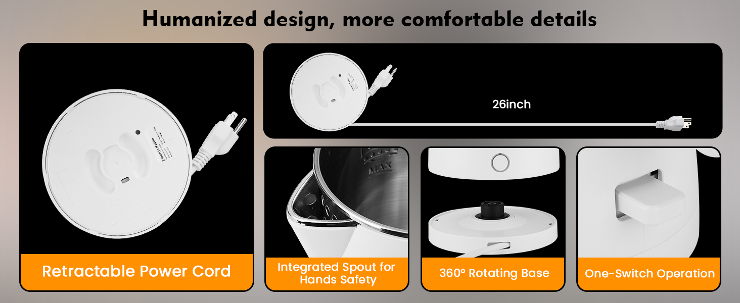 Double Wall 1.0L Electric Kettle