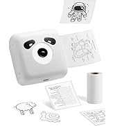OFFNOVA Mini Printer, 300DPI Inkless Sticker Printer, Bluetooth Pocket Printer with 1 Roll Sticke...