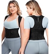 URSEXYLY Back Brace Posture Corrector for Women Adjustable Shoulder Straightener Full Back Suppor...