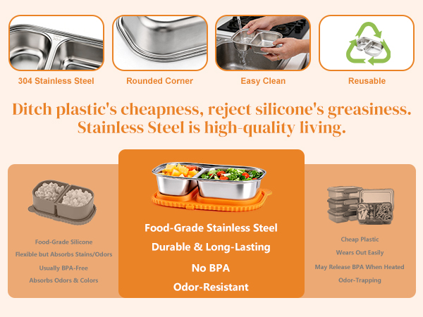 Stainless Steel Snack Containers