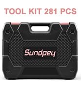 Sundpey Home Tool Kit 281-PCs - General Basic Home Auto Repair Tool Kits - Complete Portable Hand...