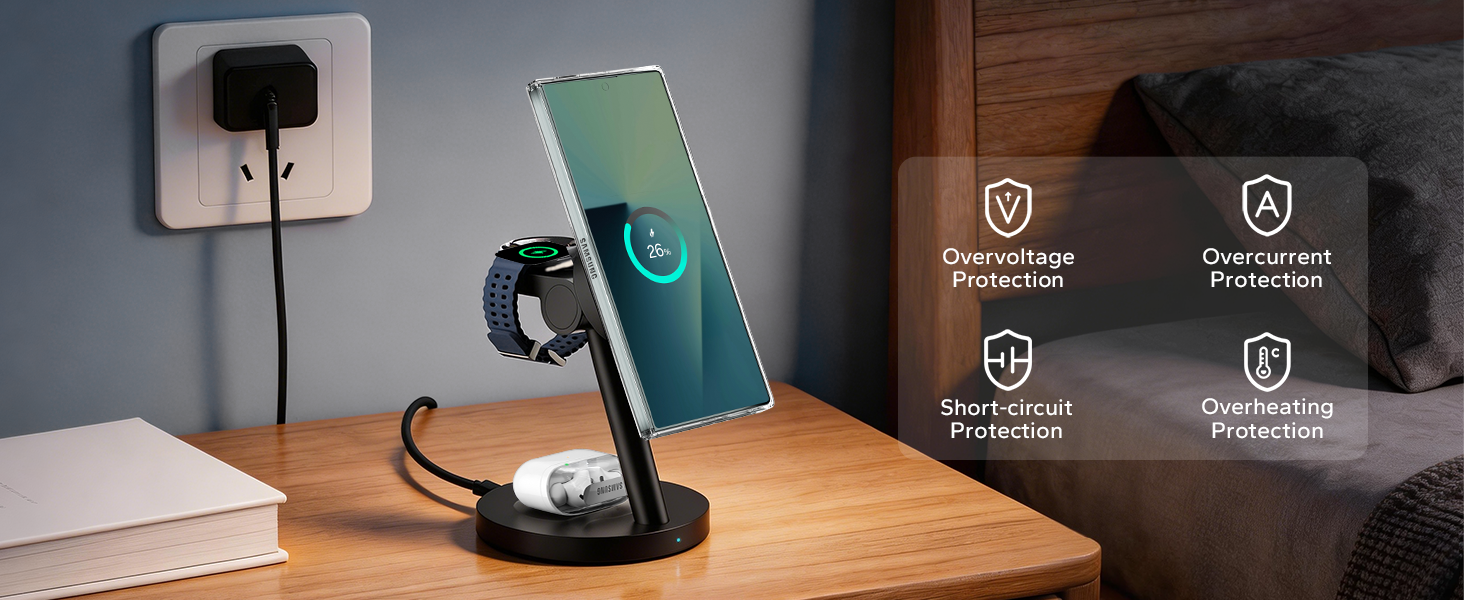 magnetic charger for samsung 3 in 1 wireless