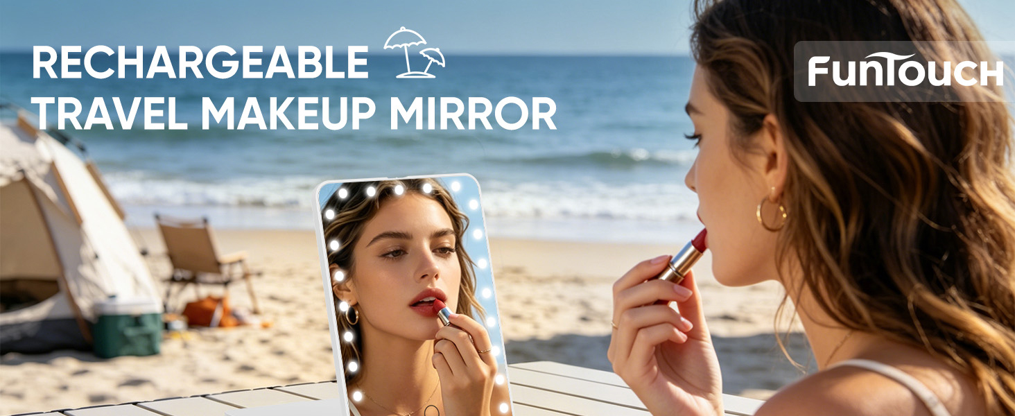 Rechargeable Travel Makeup Mirror