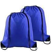 KUUQA 2 Pcs Drawstring Backpack Bags Sports Cinch Sack String Backpack Storage Bags for School Gy...