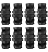 10 Pcs Head Pipe Riser 1/2 Inch MPT Double Male Pipe Thread Head Pipe Riser for Garden Lawn Irrig...