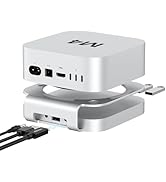Akkyajaure 40Gbps USB4 Hub &amp; Stand for Mac mini M4/M4 Pro, All-Aluminum Docking Station with 40Gb...