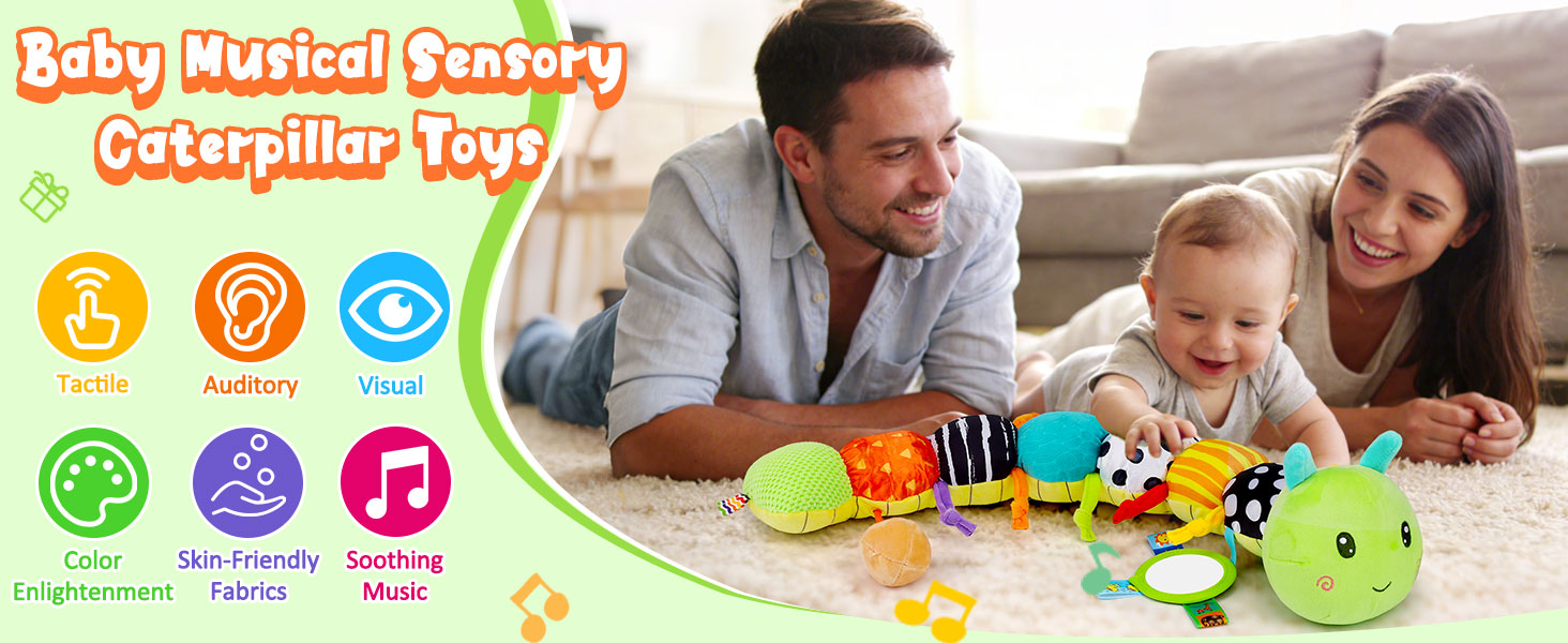 baby musical sensory caterpillar toys