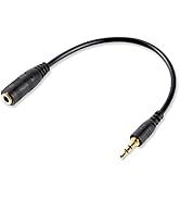 ELECTOP 2.5mm Male to 3.5mm(1/8 inch) Female Stereo Audio Jack Adapter Cable for Headphone